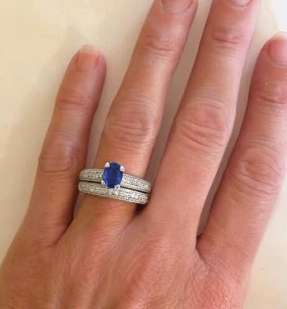 Sapphire Diamond Wedding Rings