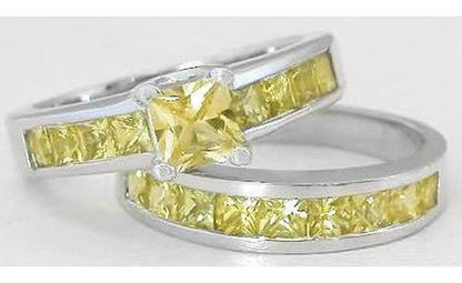 All Yellow Sapphire Wedding Rings