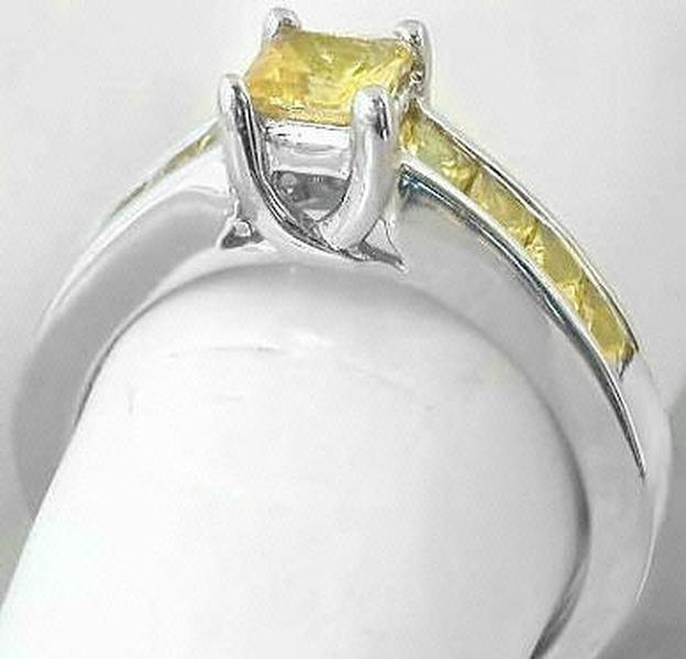 Princess Yellow Sapphire Ring