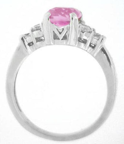 Pink Sapphire Diamond Engagement Rings