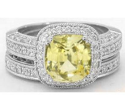 Yellow Sapphire Engagement Set