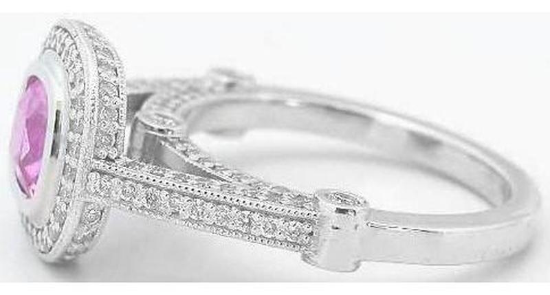 Pink Sapphire Diamond Encrusted Rings