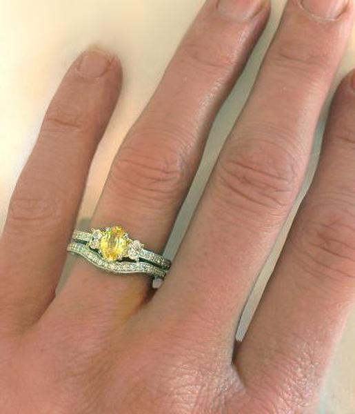 Yellow Sapphire Engagement Set