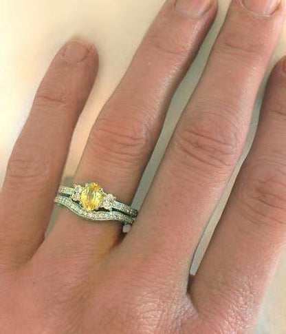 Yellow Sapphire Engagement Set