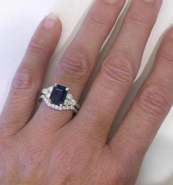 Blue Sapphire Wedding Set