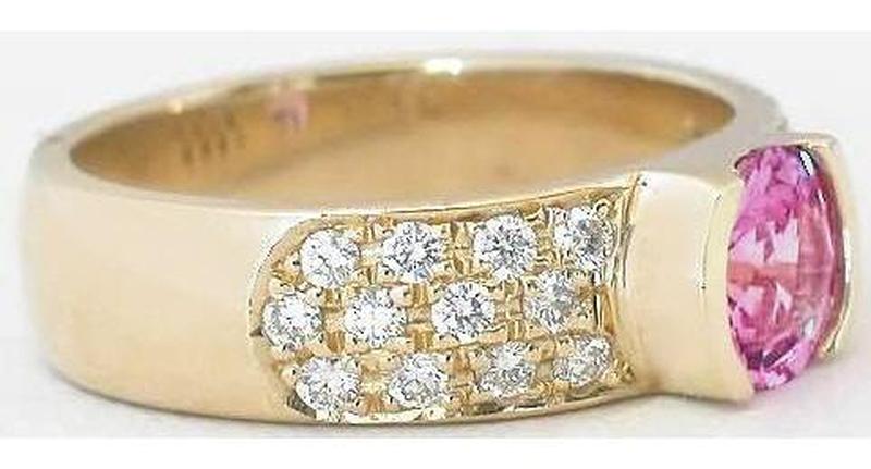 Yellow Gold Pink Sapphire Ring