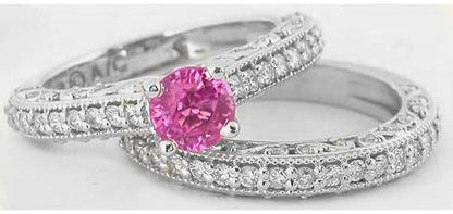 Pink Sapphire Wedding Rings