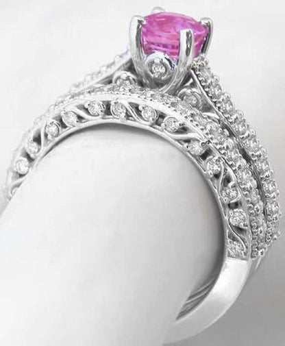 Ornate Pink Sapphire Rings