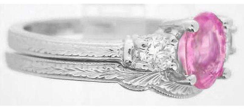Pink Sapphire Wedding Rings