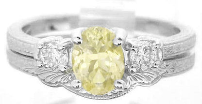 Yellow Sapphire Ring and Band
