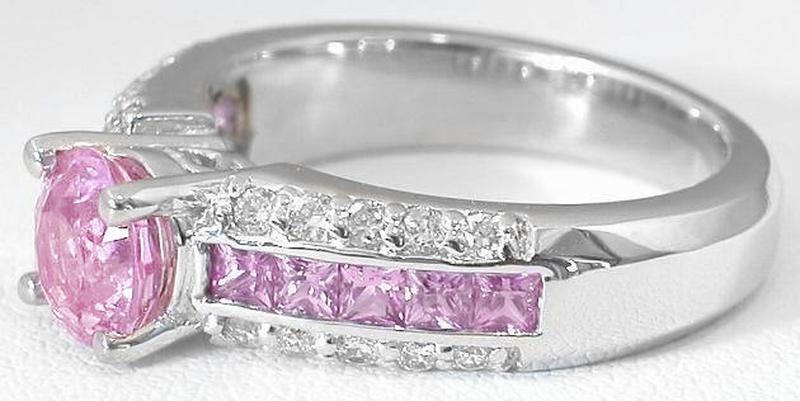 Round Pink Sapphire Rings