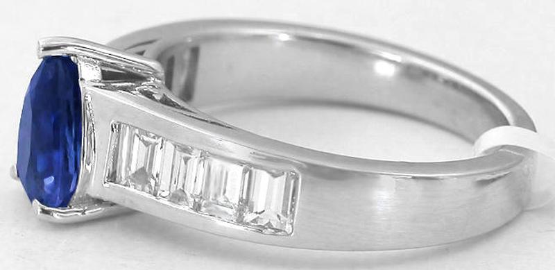 Sapphire Baguette Diamond Rings