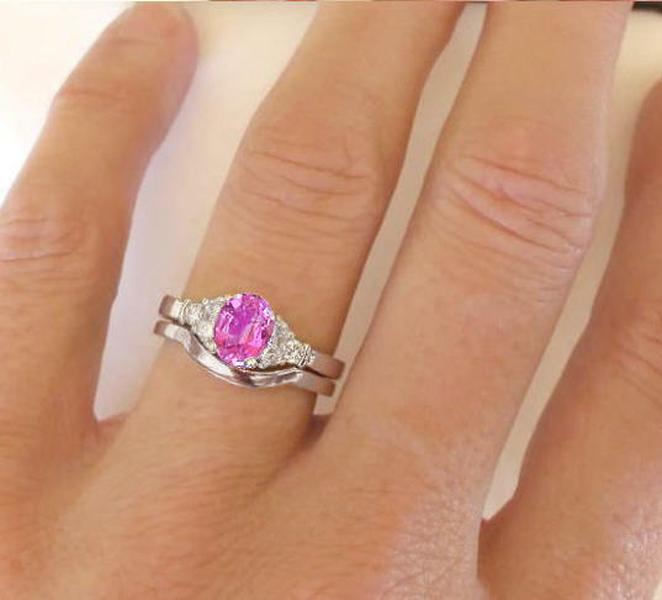 Pink Sapphire Wedding Rings