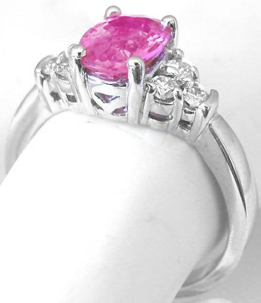 Pink Sapphire and Diamond Engagement Rings