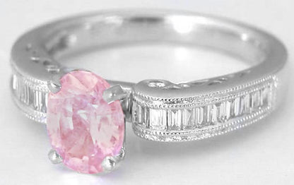 Baby Pink Sapphire Engagement Ring