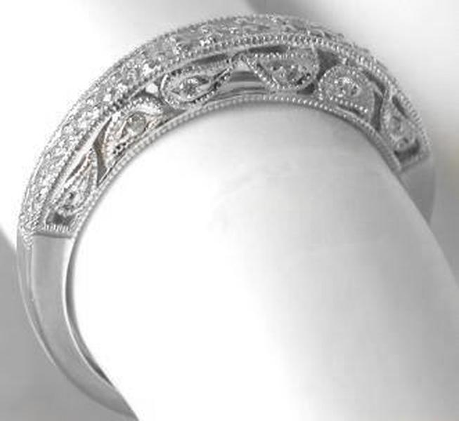 Diamond Band with filigree