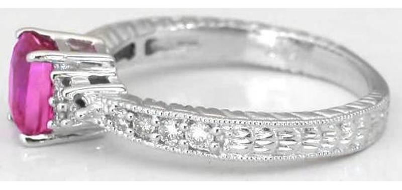 Pink Sapphire and Diamond Engagement Rings