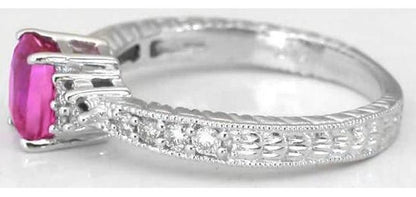 Pink Sapphire and Diamond Engagement Rings