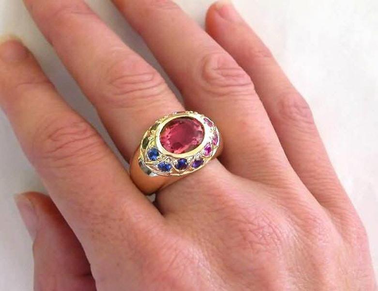 Custom Pink Tourmaline Rings from MySapphireSource - Exceptional Statement Ring