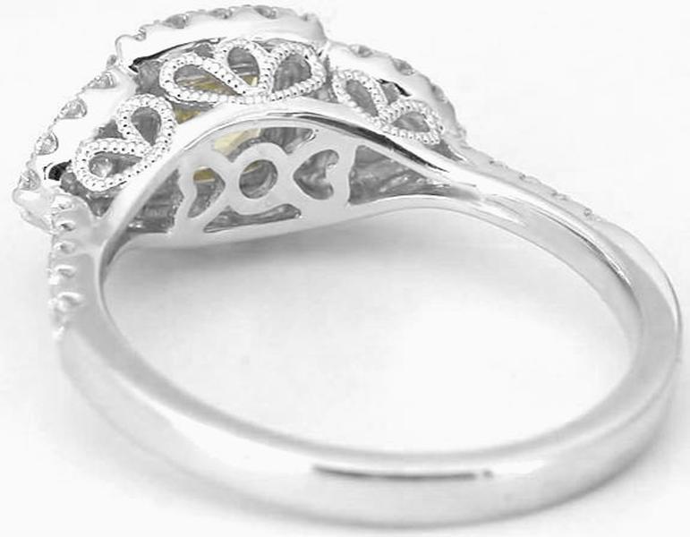 Back View of Yellow Sapphire Three Stone Ring