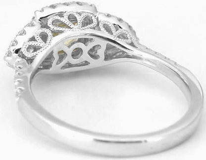 Back View of Yellow Sapphire Three Stone Ring