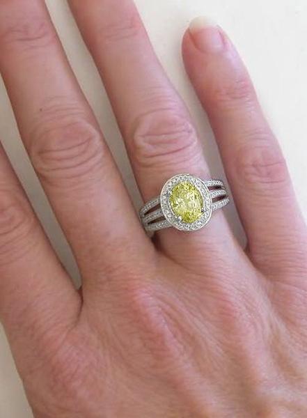Signature Ring Unheated Untreated Oval Yellow Sapphire Ring in 14k - One of a Kind