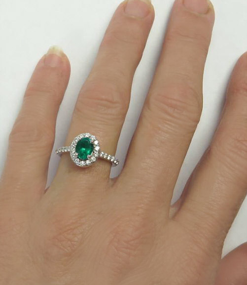 Genuine emerald on sale ring gold