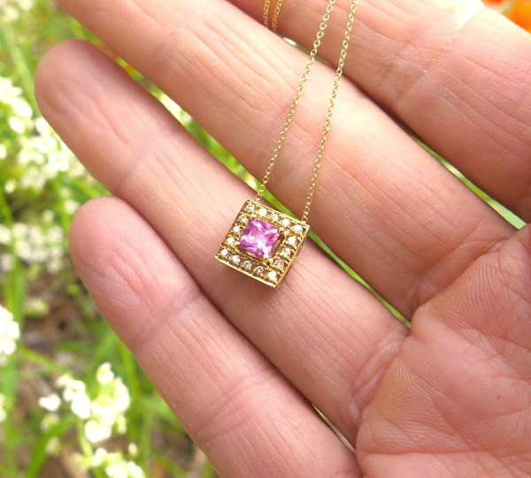 pink sapphire necklace sale