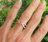 Rose Gold Natural Pink Sapphire Engagement Ring with Split Shank Diamond Setting