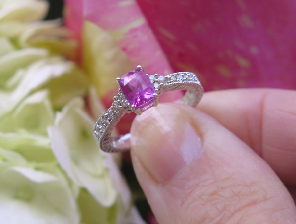 Hot pink store diamond ring