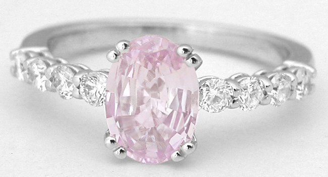 1.37 CT Pink Oval Sapphire and .96 CTW Diamond Ring Set in 14 KYG – Jahan  Diamond Imports