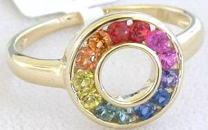 Rainbow Sapphire Ring