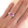 Pear Pink Sapphire Ring