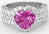 Pear Pink Sapphire Eternity Rings