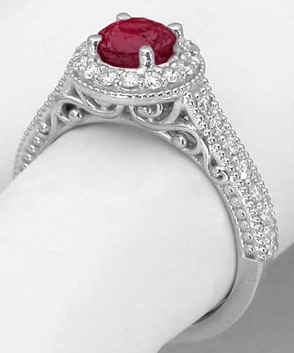 genuine ruby rings white gold