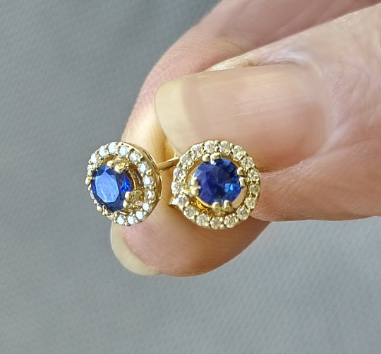 Buy Silver Plated Embellished Sapphire And Uncut Diamond Earrings by The  Alchemy Studio Online at Aza Fashions.