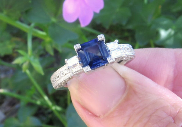 White Lab-Created Sapphire Ring 10K Rose Gold | Kay