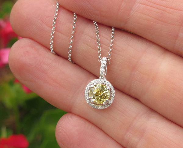 Yellow hot sale sapphire pendant